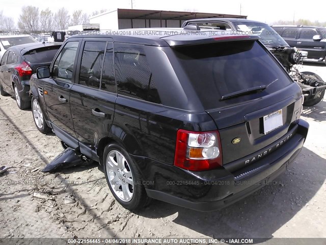 SALSF25466A911606 - 2006 LAND ROVER RANGE ROVER SPORT HSE BLACK photo 3