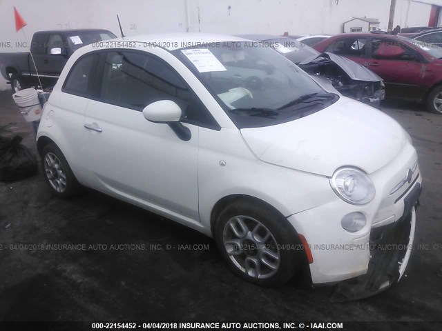 3C3CFFAR0DT546287 - 2013 FIAT 500 POP WHITE photo 1