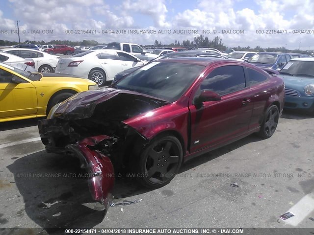 1G1AP15PX77212975 - 2007 CHEVROLET COBALT SS SUPERCHARGED RED photo 2