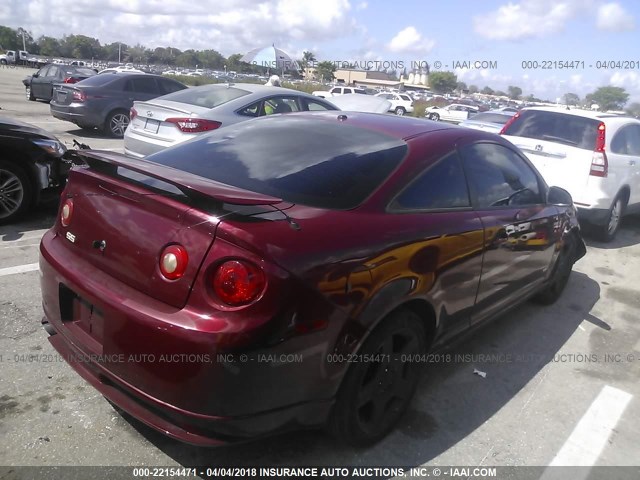 1G1AP15PX77212975 - 2007 CHEVROLET COBALT SS SUPERCHARGED RED photo 4