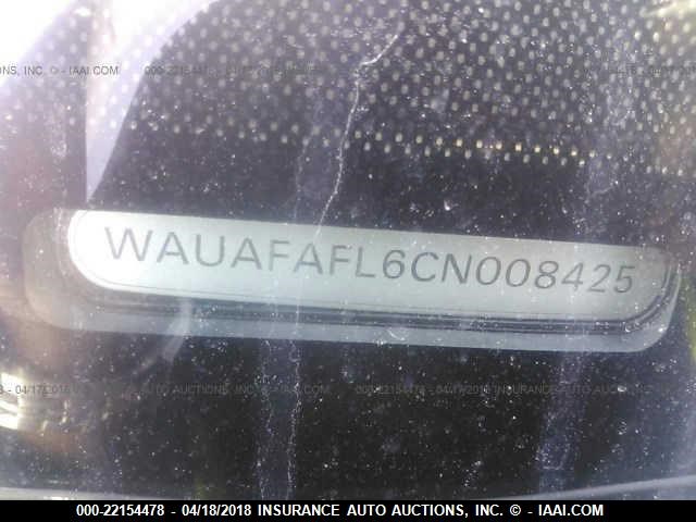WAUAFAFL6CN008425 - 2012 AUDI A4 PREMIUM WHITE photo 9