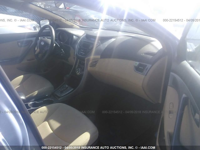 KMHDH4AE2DU841470 - 2013 HYUNDAI ELANTRA GLS/LIMITED BLUE photo 5