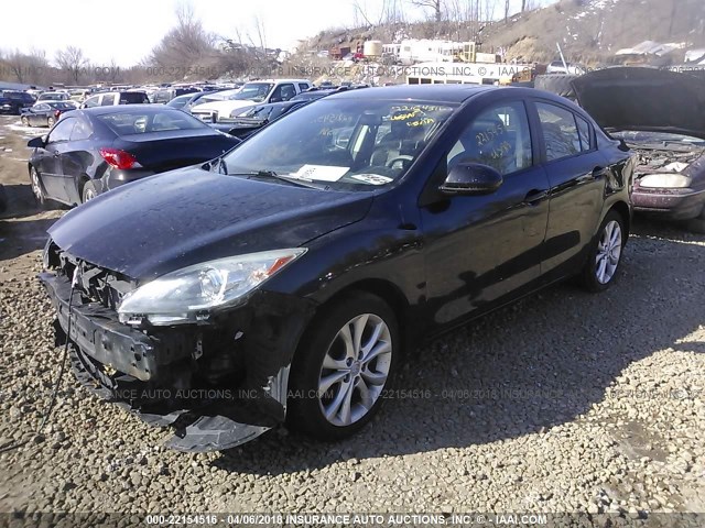 JM1BL1W69B1377487 - 2011 MAZDA 3 S BLACK photo 2