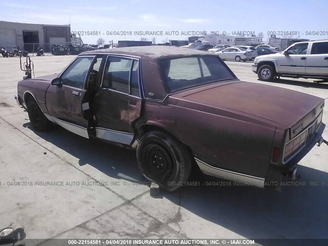 1G1BN54EXLR105263 - 1990 CHEVROLET CAPRICE CLASSIC MAROON photo 3