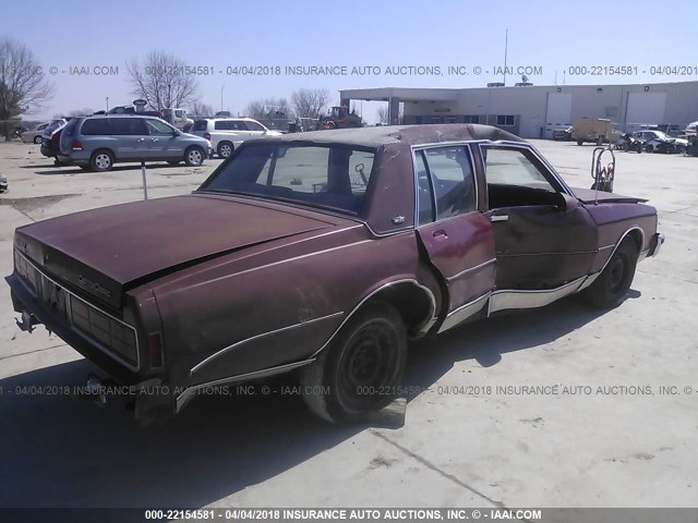 1G1BN54EXLR105263 - 1990 CHEVROLET CAPRICE CLASSIC MAROON photo 4