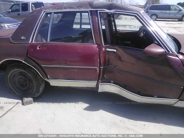 1G1BN54EXLR105263 - 1990 CHEVROLET CAPRICE CLASSIC MAROON photo 6