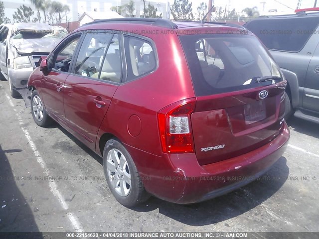 KNAFG526X87174386 - 2008 KIA RONDO LX/EX RED photo 3