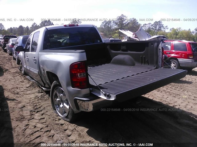 3GCRCSE02AG123458 - 2010 CHEVROLET SILVERADO C1500 LT SILVER photo 3