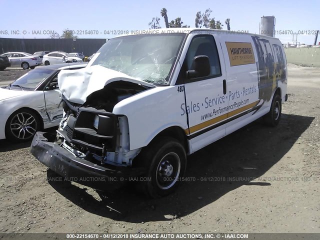 1GCZGUCG8E1188660 - 2014 CHEVROLET EXPRESS G3500  WHITE photo 2