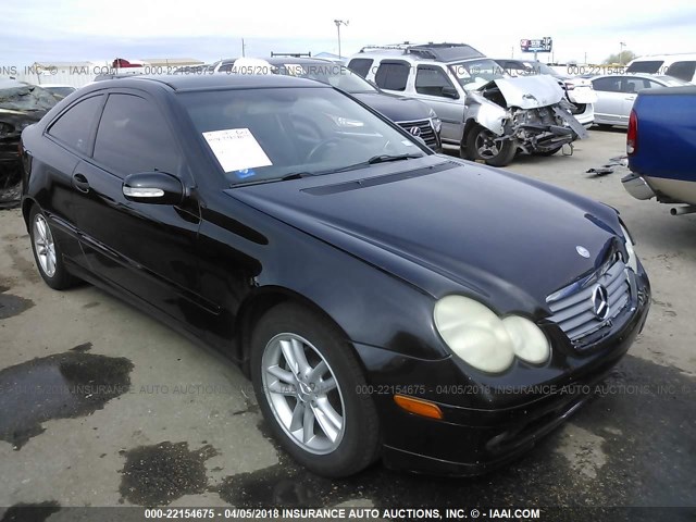 WDBRN40J63A387854 - 2003 MERCEDES-BENZ C 230K SPORT COUPE BLACK photo 1