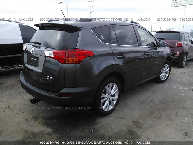 2T3DFREV8FW311298 - 2015 TOYOTA RAV4 LIMITED GRAY photo 4