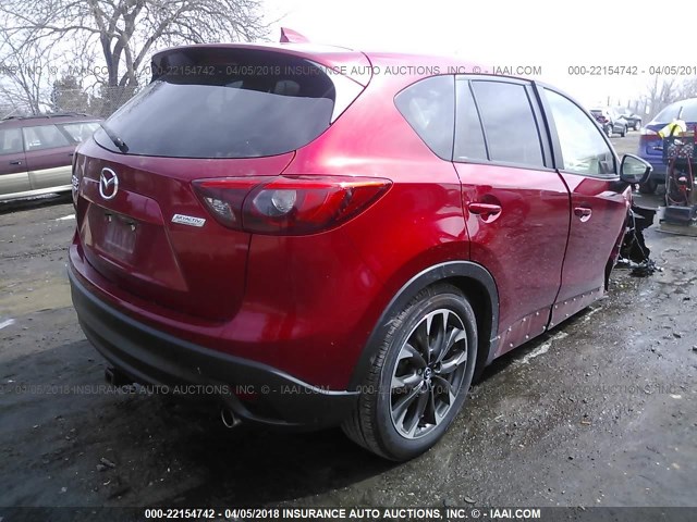 JM3KE4DY4G0722249 - 2016 MAZDA CX-5 GT RED photo 4