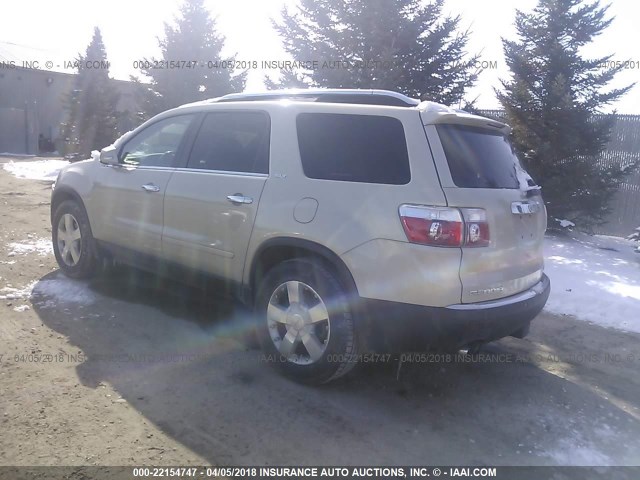 1GKEV33798J176136 - 2008 GMC ACADIA SLT-2 TAN photo 3