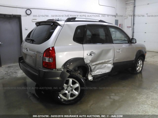 KM8JN72D85U134054 - 2005 HYUNDAI TUCSON GLS/LX SILVER photo 6