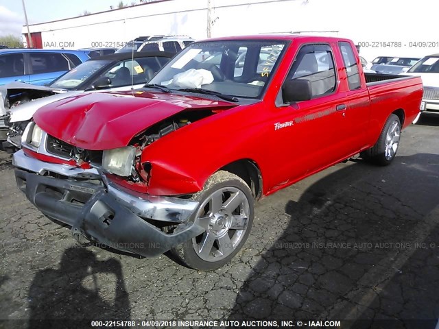 1N6DD26S5WC317402 - 1998 NISSAN FRONTIER KING CAB XE/KING CAB SE RED photo 2