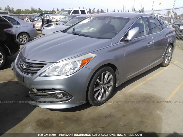 KMHFG4JGXFA466266 - 2015 HYUNDAI AZERA SILVER photo 2