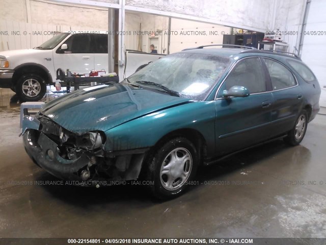 1FALP57U4TG148796 - 1996 FORD TAURUS GL GREEN photo 2