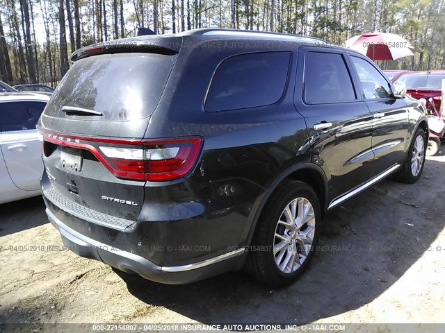 1C4RDJEG9EC563206 - 2014 DODGE DURANGO CITADEL BLACK photo 4