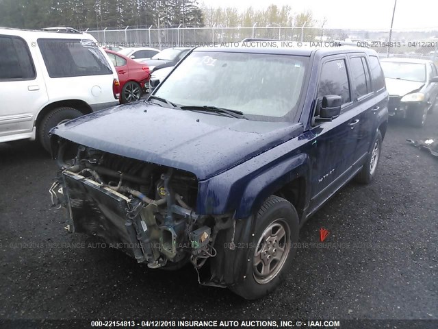 1C4NJPBA0CD672851 - 2012 JEEP PATRIOT SPORT BLUE photo 2