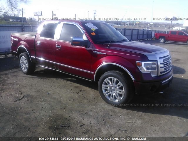 1FTFW1EF0DFB75556 - 2013 FORD F150 SUPERCREW RED photo 1