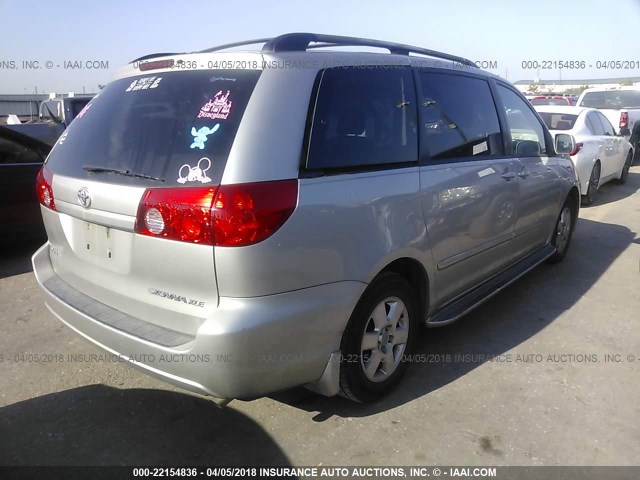 5TDZK22C08S187589 - 2008 TOYOTA SIENNA XLE/XLE LIMITED GRAY photo 4