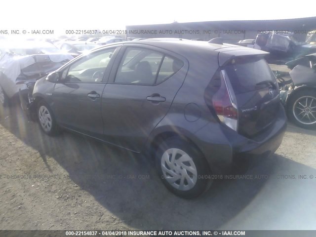 JTDKDTB30G1116079 - 2016 TOYOTA PRIUS C GRAY photo 3