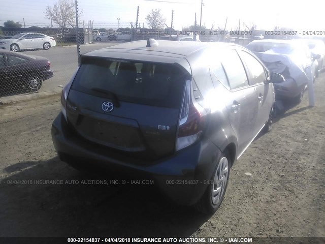 JTDKDTB30G1116079 - 2016 TOYOTA PRIUS C GRAY photo 4