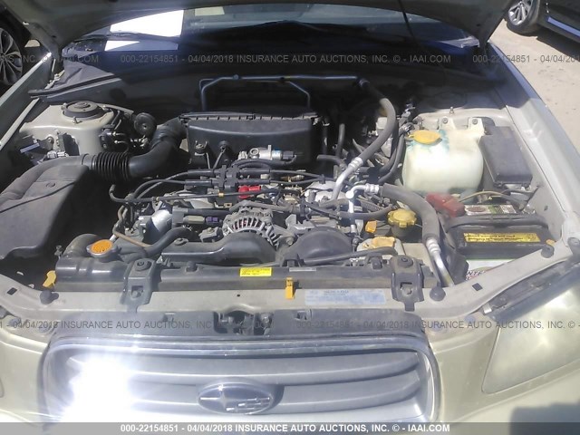 JF1SG65693H704844 - 2003 SUBARU FORESTER 2.5XS ოქროსფერი ფოტო 10