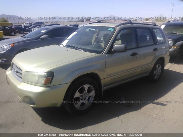 JF1SG65693H704844 - 2003 SUBARU FORESTER 2.5XS ოქროსფერი ფოტო 2