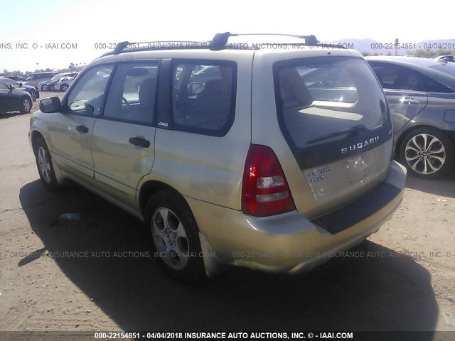 JF1SG65693H704844 - 2003 SUBARU FORESTER 2.5XS ოქროსფერი ფოტო 3