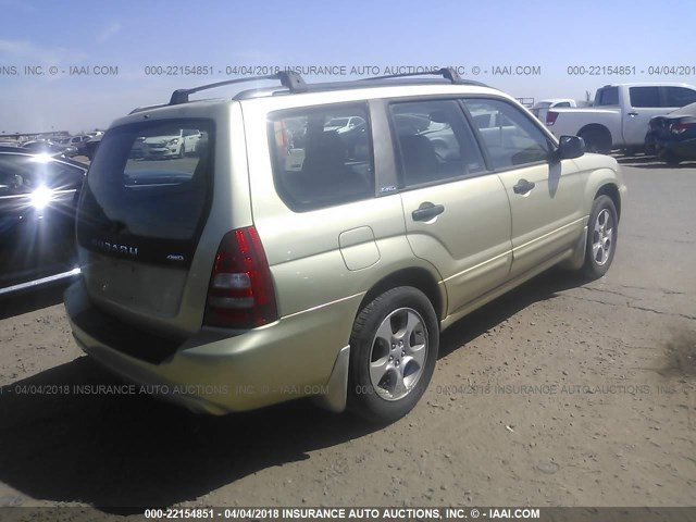 JF1SG65693H704844 - 2003 SUBARU FORESTER 2.5XS ოქროსფერი ფოტო 4