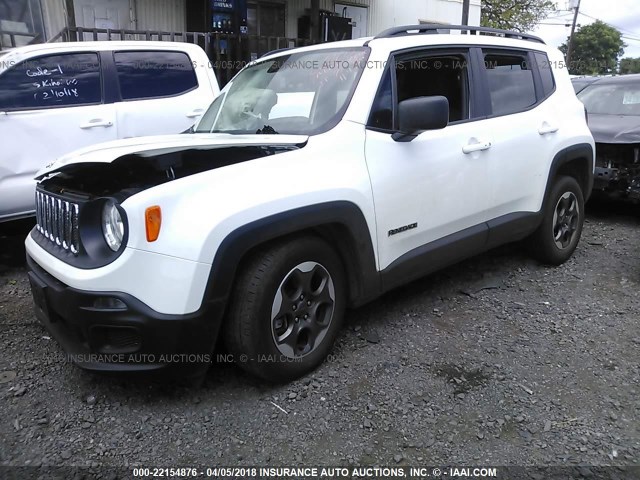 ZACCJAAB8HPF02048 - 2017 JEEP RENEGADE SPORT Սպիտակ լուսանկար 2