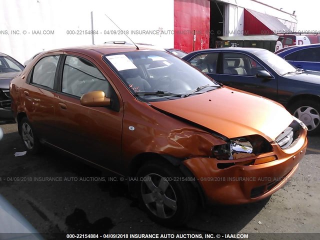 KL1TD566X6B523928 - 2006 CHEVROLET AVEO LS ORANGE photo 1