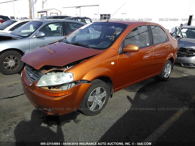 KL1TD566X6B523928 - 2006 CHEVROLET AVEO LS ORANGE photo 2