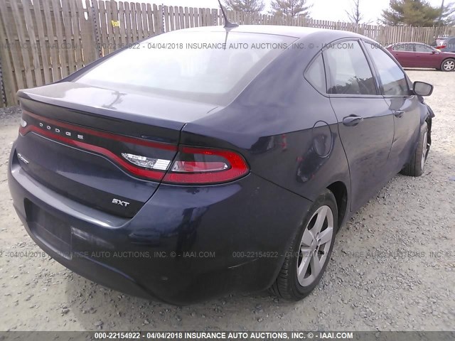 1C3CDFBB7GD660885 - 2016 DODGE DART SXT Dark Blue photo 4