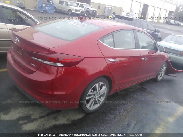 5NPD84LF5HH086048 - 2017 HYUNDAI ELANTRA SE/VALUE/LIMITED RED photo 4