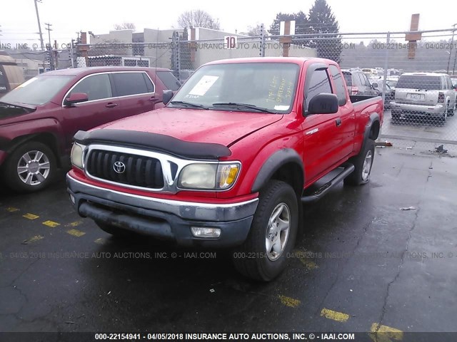 5TESM92N61Z732760 - 2001 TOYOTA TACOMA XTRACAB PRERUNNER RED photo 2