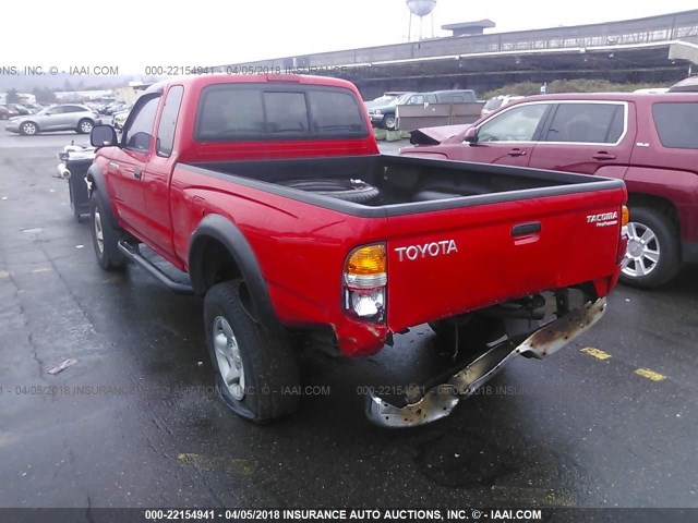 5TESM92N61Z732760 - 2001 TOYOTA TACOMA XTRACAB PRERUNNER RED photo 3