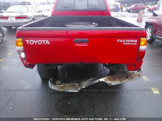 5TESM92N61Z732760 - 2001 TOYOTA TACOMA XTRACAB PRERUNNER RED photo 6