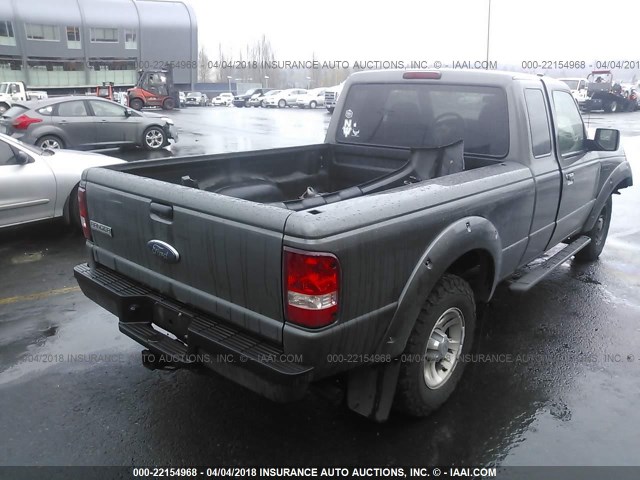 1FTYR14E49PA46181 - 2009 FORD RANGER SUPER CAB GRAY photo 4