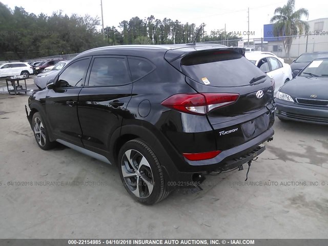 KM8J33A29HU367430 - 2017 HYUNDAI TUCSON LIMITED/SPORT AND ECO/SE GRAY photo 3