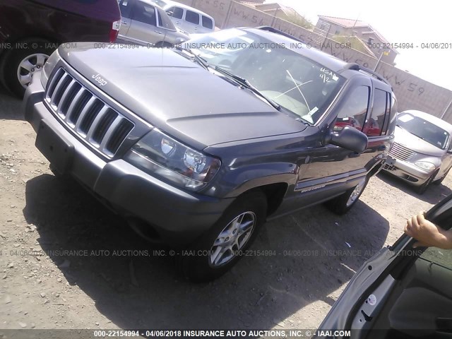 1J4GW48S04C335333 - 2004 JEEP GRAND CHEROKEE LAREDO/COLUMBIA/FREEDOM GRAY photo 2