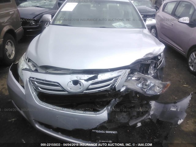 4T1BB46K87U025598 - 2007 TOYOTA CAMRY NEW GENERAT HYBRID SILVER photo 6