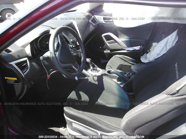 KMHTC6AD0FU239621 - 2015 HYUNDAI VELOSTER RED photo 5