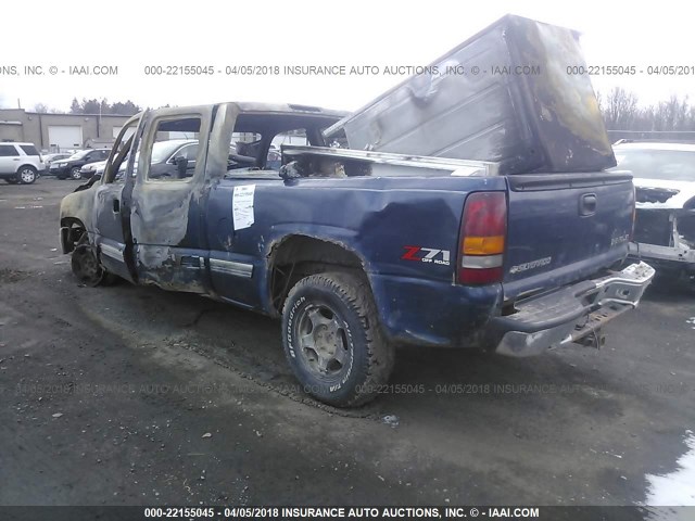 2GCEK19T111101198 - 2001 CHEVROLET SILVERADO K1500 BLUE photo 3