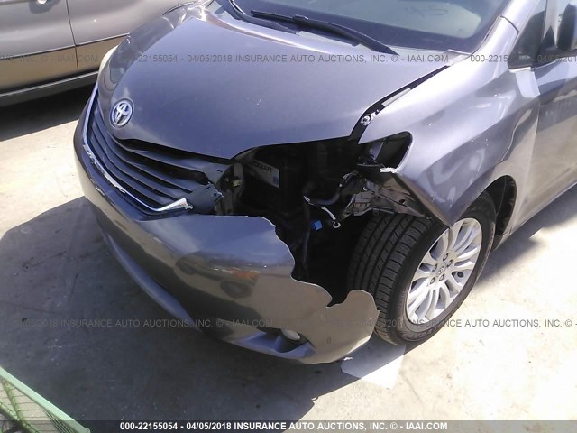 5TDYK3DC4BS104333 - 2011 TOYOTA SIENNA XLE/LIMITED GRAY photo 6