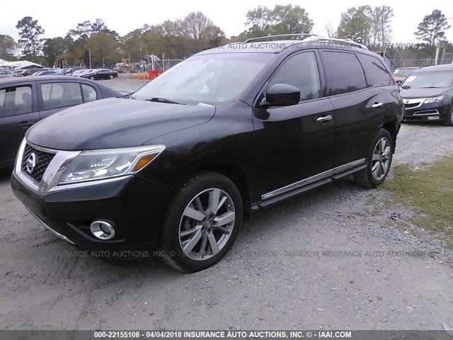 5N1AR2MN6DC665383 - 2013 NISSAN PATHFINDER S/SV/SL/PLATINUM BLACK photo 2