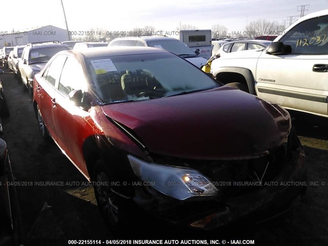 4T4BF1FK6DR275779 - 2013 TOYOTA CAMRY L/SE/LE/XLE RED photo 1