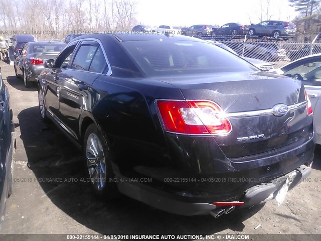 1FAHP2FW7BG128337 - 2011 FORD TAURUS LIMITED BLACK photo 3