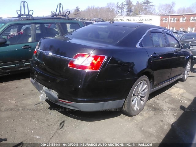 1FAHP2FW7BG128337 - 2011 FORD TAURUS LIMITED BLACK photo 4